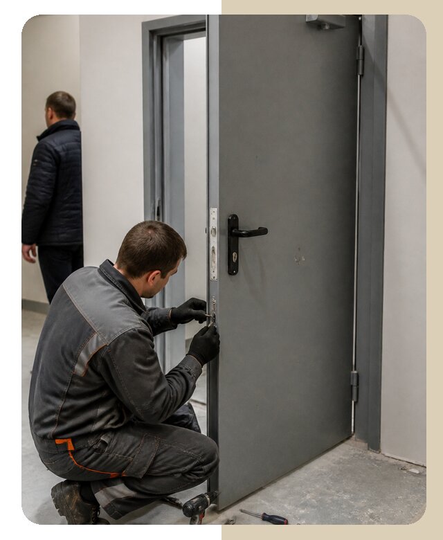 Ремонт противопожарной двери в Кумертау по цене 6636 р. | ДвериЛегко-Кра