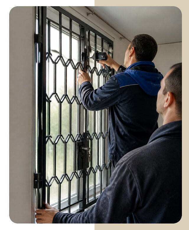Установка распашных решеток в Кумертау цена от 6636 р. | ДвериЛегко-Кра